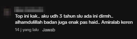 Screenshot ulasan asli dari Komentar TikTok, nama pembeli disamarkan