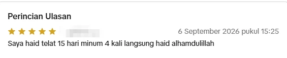Screenshot ulasan asli dari Shopee Indonesia, nama pembeli disamarkan